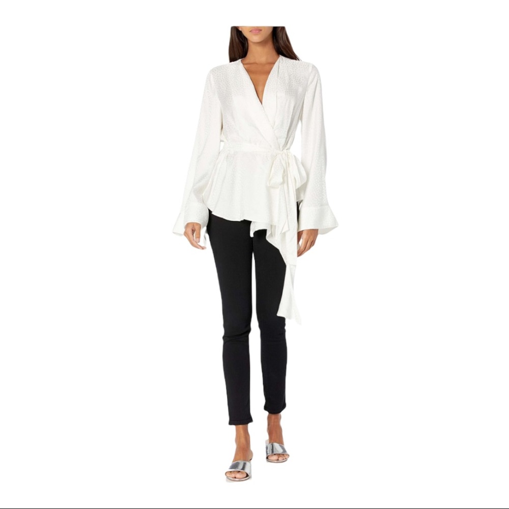 BCBGMAXAZRIA LONG SLEEVE KIMONO TOP - Picture 2 of 16